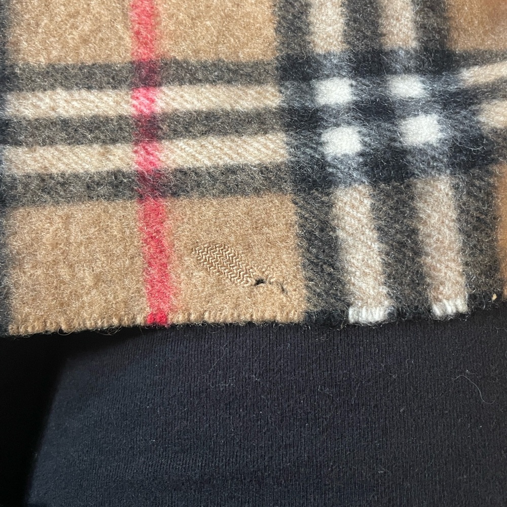 Burberry Brown and Black Checkered cashmere Wrap - Picture 7 of 7